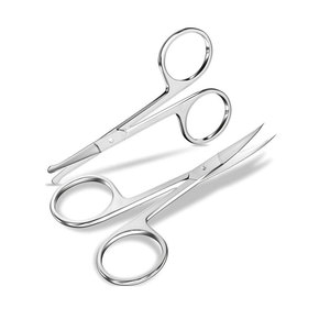 Juego de Tijeras Faciales de Acero Inoxidable de Primera Calidad para Dar Forma a las Cejas y Recortar el Vello de la Nariz de Forma Segura - Product Image 1