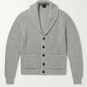 Cárdigan Unisex de Punto Básico de Manga Larga para Otoño, Color Sólido, con Botones al Frente, Antiarrugas, con Tejido Acanalado 2026 - Product Image 3