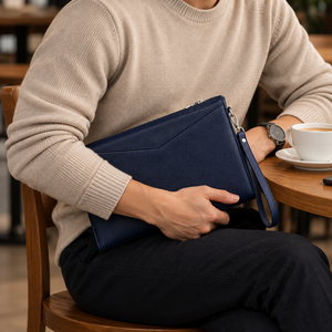 Cartera Larga de Cuero Genuino para Hombre de Beena, con Cierre, Gran Capacidad, Bolso de Mano Tipo Clutch, Impermeable, con Bloqueo RFID para Tarjetas de Visita - Product Image 4