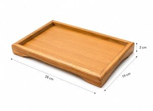 Bandeja Rectangular de Madera Resistente al Calor, Apta para Microondas, Moderna, Decorativa, de Madera Maciza, para Servir Frutas, para Restaurantes y Servicios de Catering - Product Image 3