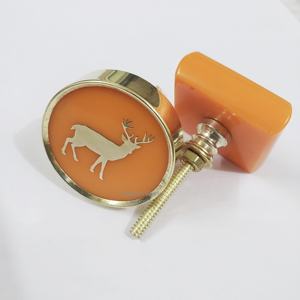 Boutons d'armoire en résine orange artisanale avec accent métallique scintillant Poignées décoratives faciles à installer de haute qualité pour meubles - Product Image 3