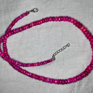 Pulsera de Cadena y Eslabones de Ópalo Etíope Teñido en Rosa Natural para Regalo de Aniversario de Bodas - Product Image 1