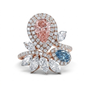 แหวนหมั้นเพชรคุณภาพพรีเมียม รับรองโดย IGI ทอง 14K เพชรเพาะเลี้ยงในห้องปฏิบัติการ สำหรับผู้หญิง งานแต่งงาน ประดับด้วยเพชรระยิบระยับ ดีไซน์ทันสมัย - Product Image 1