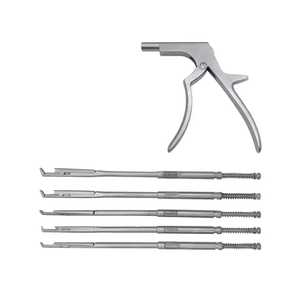 Juego de Rongeurs Rotatorios Kerrison Premium de Acero Inoxidable, Instrumentos para Cirugía de Columna Vertebral, Disponibles con Mango de Silicona, Salaar Industry - Product Image 1