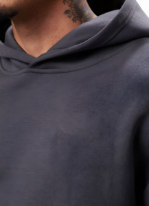 Sudadera con Capucha Gris Extra Grande para Hombre, Personalizada, de Alta Calidad OEM, 100% Algodón Transpirable, Hecha en Pakistán para la Temporada de Otoño - Product Image 4