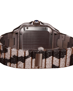 Montre intelligente en or blanc avec moissanite et diamants, cadran élégant, pour l'exportation, style hip-hop, cadeau unisexe - Product Image 4