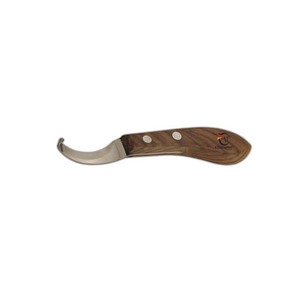 Couteau à sabots professionnel en forme de D avec manche ergonomique en bois – Outil de coupe de sabots pour chevaux - Product Image 4