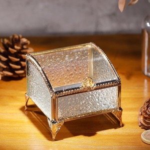 กล่องใส่เครื่องประดับวินเทจ กรอบโลหะกระจก กล่องเก็บเครื่องประดับคุณภาพพรีเมียม กล่องจัดระเบียบโชว์เครื่องประดับ - Product Image 6