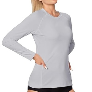 Chemise de pêche 100% polyester à séchage rapide, manches longues, UPF 80, pour la natation, la plage, la pêche, couleur unie, protection UV - Product Image 6