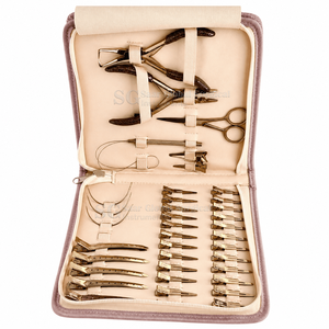 New Professional Stainless Steel <b>Hair</b> Extension Tools Kit Sustainable Pliers Tape Plier <b>Pad</b> Commercial Use Tools - Product Image 2