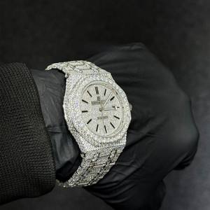 Reloj Deportivo de Lujo para Hombre, Mecánico, de Acero Inoxidable con Moissanita VVS, Gemas de Color D, Diseño Elegante, Artesanía Premium - Product Image 4