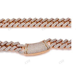 13MM 22" Fully Iced Miami Cuban Link <b>Chain</b> Wholesale VVS D Moissanite Gold Plated Sterling <b>Silver</b> Men's GRA Certified <b>Necklaces</b> - Product Image 2