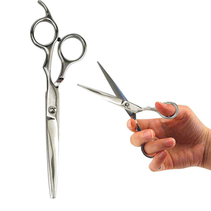 Ciseaux de coiffure professionnels en acier inoxydable finition satinée, ciseaux de barbier 6 pouces, manche ergonomique décalé, ciseaux de coupe de cheveux pour salon - Product Image 4