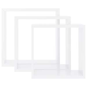 Ensemble de 3 petites étagères murales en MDF blanc pour l'affichage - Product Image 4