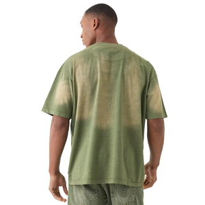 Camisetas con lavado ácido a bajo precio para hombre, venta al por mayor, logotipo personalizado, ajuste holgado, camiseta con lavado ácido para hombre en grandes cantidades, servicio OEM para hombre - Product Image 5