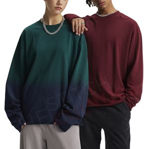 เสื้อยืดทรงบ็อกซี่ ครอป สตรีทแวร์ ผ้าหนา ทรงหลวม ไหล่ตก แขนยาว ผ้าเฟรนช์เทอร์รี่ ผ้าฝ้าย 100% - Product Image 4