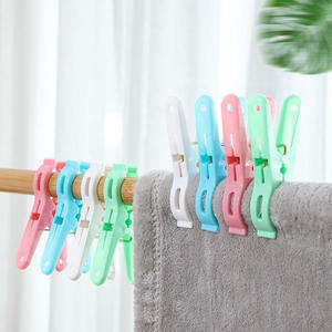 Plastic Clothes Peg Hanging <b>Clips</b> Space Saving Clothespin Laundry <b>Clips</b> for Towels Clothes Bags Wardrobe Storage Use - Product Image 4