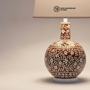 Modern Bone Inlay <b>Table</b> <b>Lantern</b> Aesthetic Floral Inlay Ginger Jar Light High-End Handicraft Decorative Accent <b>Lamp</b> with Custom - Product Image 5