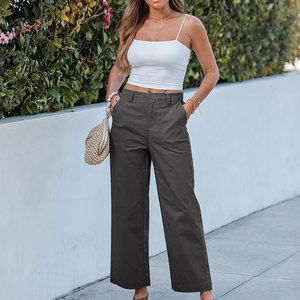 Servicio OEM, Pantalones Chinos para Mujer al por Mayor, Precio Económico, Corte Moderno, Largos, con Logotipo Personalizable, Textura Suave - Product Image 4