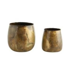 Vase en métal fait main personnalisé avec finition verdigris - Pot décoratif en métal robuste pour plantes d'intérieur pour salon - Product Image 5