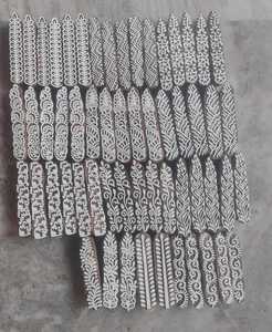 Bloques de madera tallados a mano para tatuajes de henna, estampado textil, sellos tradicionales indios de palisandro, bloque de impresión de tela DIY - Product Image 2