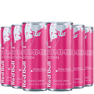 Bebida Energética Red Bull Sin Azúcar de 250 ml, Edición Verano Melocotón Blanco, Aumenta la Concentración y la Vitalidad, Bebida Saludable y Refrescante, Venta al por Mayor - Product Image 3