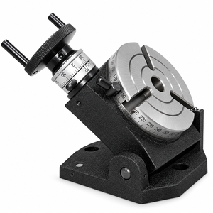 Table rotative inclinable de 4 pouces (100 mm) horizontale et verticale à 3 fentes, alésage MT2, en fonte, inclinaison de 0 à 90 degrés pour fraisage, perçage et gravure - Product Image 3