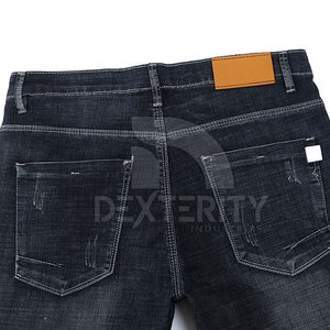 Wholesale Unique Style Men's Solid <b>Button</b> Denim <b>Jeans</b> Breathable 100% Cotton Medium Wash Customized Design Color Autumn Fashion - Product Image 3
