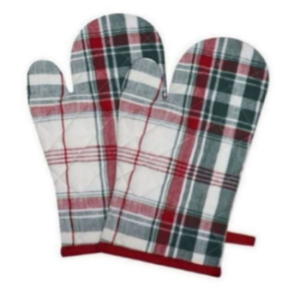 Custom Printed Logo 100% Organic Cotton <b>BBQ</b> Oven Mitts-Heat Resistant Washable Eco-Friendly Classic Style - Product Image 4