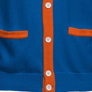 Wholesale BROWN Acrylic Winter <b>Cardigan</b> Sweater Custom Colour Embroidery Covered Button Closure Anti-Wrinkle <b>Thick</b> Knit Men's - Product Image 2