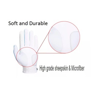 Gants de golf pour hommes en cuir véritable japonais de qualité supérieure, légers, respirants, à doigts entiers, avec fermeture éclair, pour les sports de plein air - Product Image 3