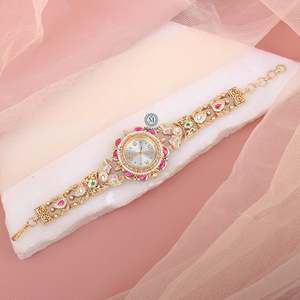 Yuvika Antique Designer Brass <b>Watch</b> Bracelet - Product Image 2