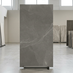 Carreaux de dalle en porcelaine brillante gris Santona Aramani 1600x3200mm pierre frittée pour grandes dalles extérieures - Product Image 3