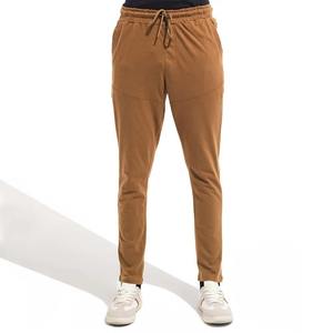 Men's Brown Cotton Sweatpants Elastic Waist Drawstring Casual Pants With Side Pockets Autumn Wear men's pants - Product Image 1