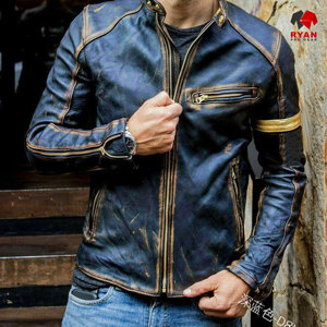 Veste en cuir sur mesure Ryan Pro Gear pour homme, tissu confortable et respirant avec logo personnalisé - Product Image 3