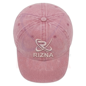 หมวกเบสบอล RIZNA ENTERPRISES OEM แบบสั่งทำได้สำหรับทุกเพศ ผลิตจากผ้าฝ้าย 100% คุณภาพสูง ปักโลโก้ 3 มิติ 6 แผง พิมพ์ลายจุดสไตล์กอล์ฟ ล้างสีแบบวินเทจ เหมาะสำหรับงานปาร์ตี้ - Product Image 4