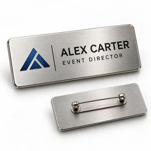 Custom <b>Name</b> Badge Metal Employee Work <b>Name</b> <b>Tag</b> with Personalized Logo OEM Wholesale Supplier - Product Image 3