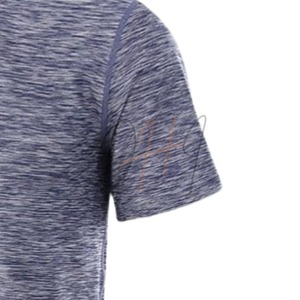 Camiseta Deportiva para Hombre, Color Gris Jaspeado, 100% Algodón, Secado Rápido, Transpirable, Ecológica, Ligera, Manga Corta - Product Image 4