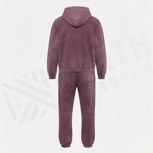 Nouveau design – Survêtement décontracté à capuche pour homme, effet délavé et vieilli, style sportswear, service OEM, couleur personnalisable - Product Image 2
