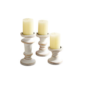 Bougeoirs en bois de manguier faits à la main Lot de 3 bougeoirs en bois les plus vendus Idéal pour la décoration de table de fête de Noël - Product Image 5