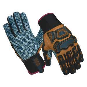 ถุงมือหนังสังเคราะห์นิรภัย ป้องกันแรงกระแทก ทนความร้อน สำหรับงานช่าง อุตสาหกรรม น้ำมัน แก๊ส กันลื่น ถุงมือช่าง - Product Image 6