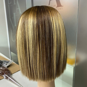 Perruque de cheveux humains vietnamiens droite avec os de luxe cuticule alignée cheveux vierges avec dentelle transparente Super Double dessiné du Vietnam - Product Image 2