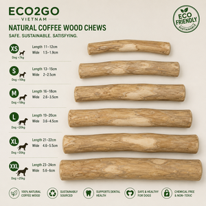 Eco2go Vietnam Organic Gorilla Animal <b>Print</b> Chew Toy Made Real Coffee Wood Dog Chew <b>Large</b> for Dog Teeth Cleaning Relieve Stress - Product Image 5
