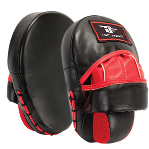 Mitaines de boxe personnalisées en cuir PU OEM, coussinets de frappe incurvés durables pour l'entraînement aux arts martiaux, équipement professionnel - Product Image 1
