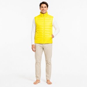 Venta Directa de Fábrica, Chaleco Acolchado de Lona de 220 Gramos para Hombre, Ropa de Invierno Informal, Transpirable, con Cierre Personalizado en el Cuello - Product Image 2