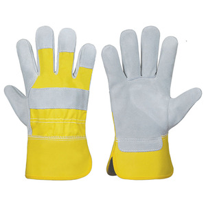 ถุงมือช่างหนังกันลื่นสำหรับหน้าจอสัมผัส ข้อมือยืดหยุ่น 11 ออนซ์ ปราศจากน้ำยาง รับสกรีนโลโก้ สำหรับงานสวนและก่อสร้าง - Product Image 1