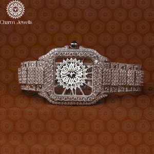 Reloj de Lujo Charm_Jewells para Hombre, Caja Cuadrada de Acero Inoxidable, Esfera Analógica de 40 mm, Cierre Oculto con Botón, Cristal, Mecánico - Product Image 1