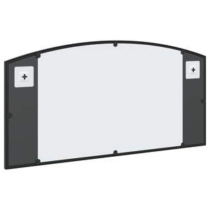 Miroir mural minimaliste en verre noir encadré 31,5 x 15,7 po, miroir mural élégant 31,5 x 15,7 po - Product Image 5