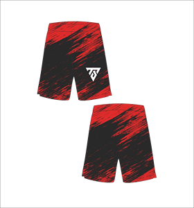 Men's Red <b>Black</b> Printed <b>Board</b> Shorts Elastic Waist Quick Dry Sporty Style Sublimation Transfer Print Mid Rise Short Length - Product Image 1
