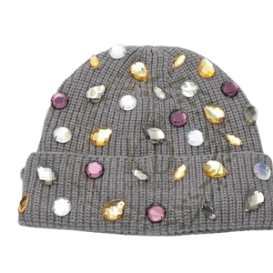 Gorros de Punto Jacquard Personalizados al por Mayor, con Pedrería, Estampado Gráfico por Sublimación, Gorro de Invierno, Proveedor de Fábrica, OEM - Product Image 5